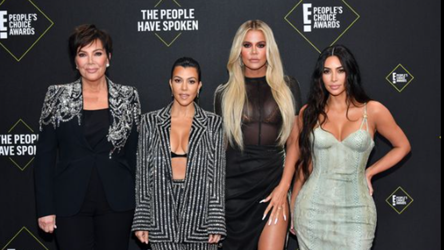 Kardashian Sisters at an event with Mother Kris Jenner