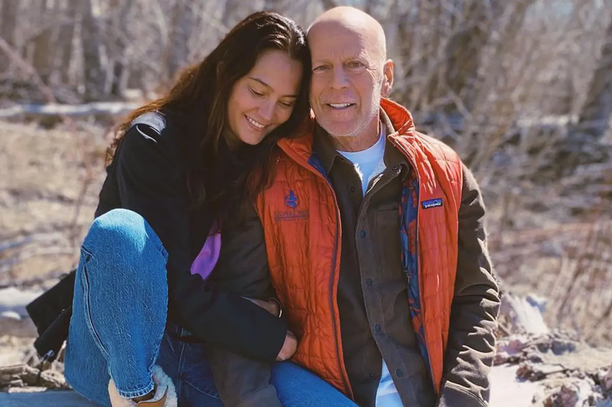 Bruce Willis with wife, Emma Heming