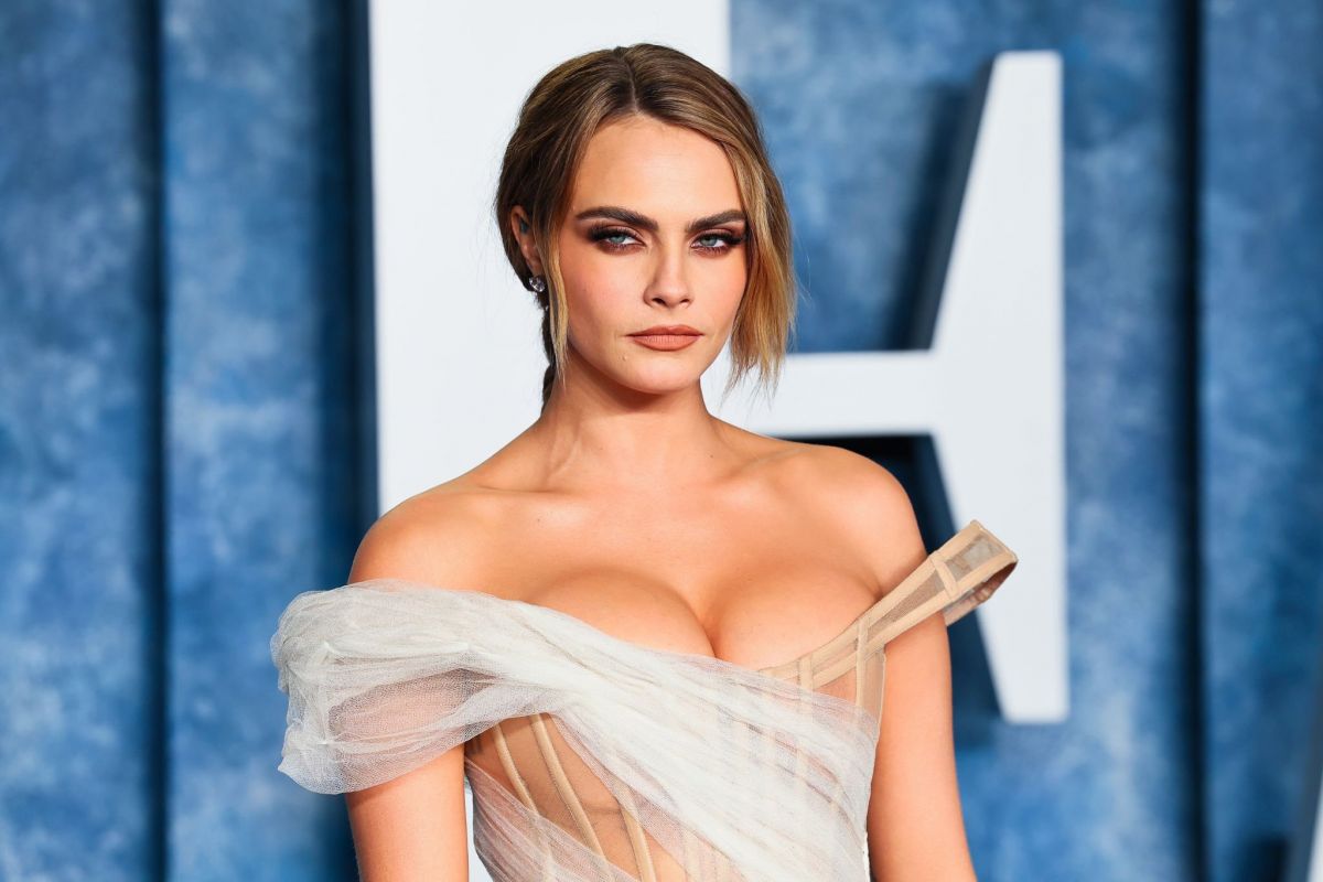 Cara Delevingne at the 2023 Vanity Fair Oscars after party