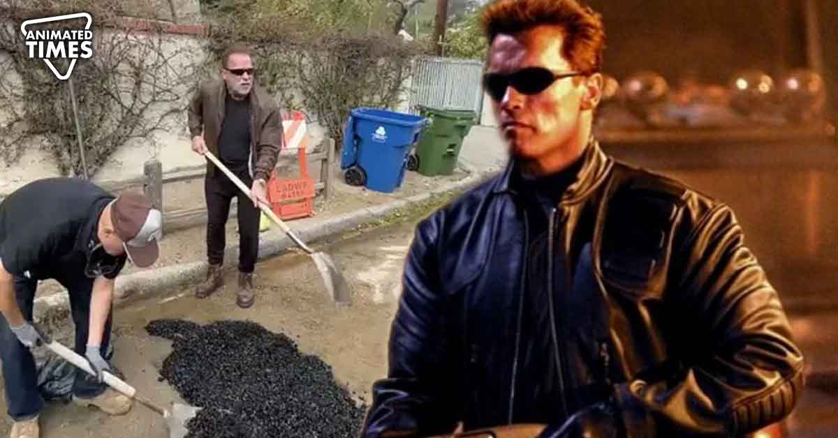 Arnold Schwarzenegger Becomes ‘Tarminator’ as Terminator Star Fixes Pothole on His Own: “I went out with my team and fixed it”