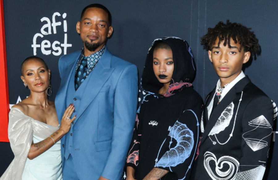 Jaden Smith with his family