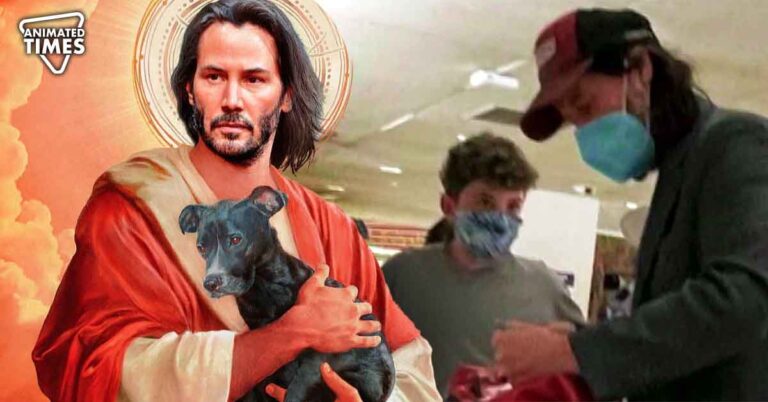 Keanu Reeves Maintained a Godlike Cool Despite Fans Swarming Him at the Airport