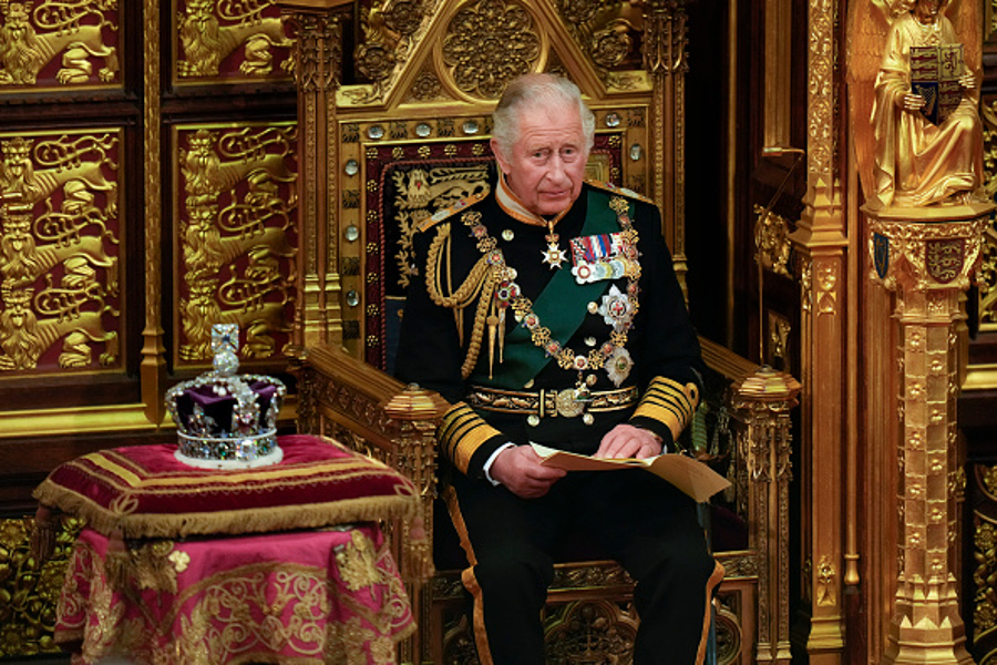 Prince Charles the State Opening of Parliament in the House of Lords at the Palace of Westminster