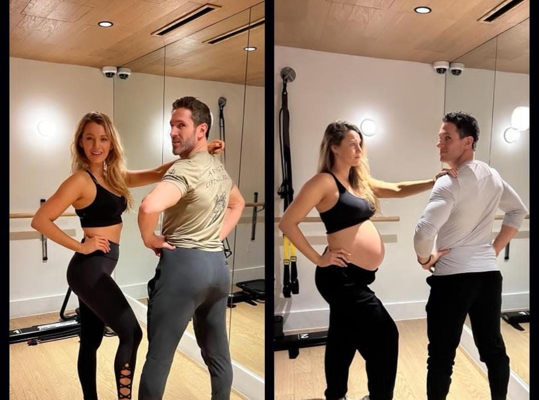 Blake Lively with her trainer