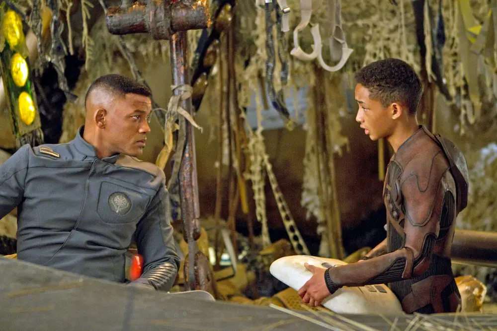 Will Smith and Jaden Smith in After Earth
