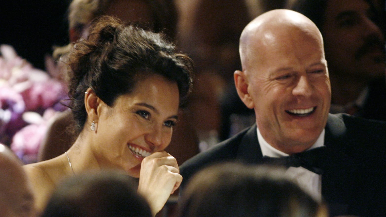 Bruce Willis with his wife