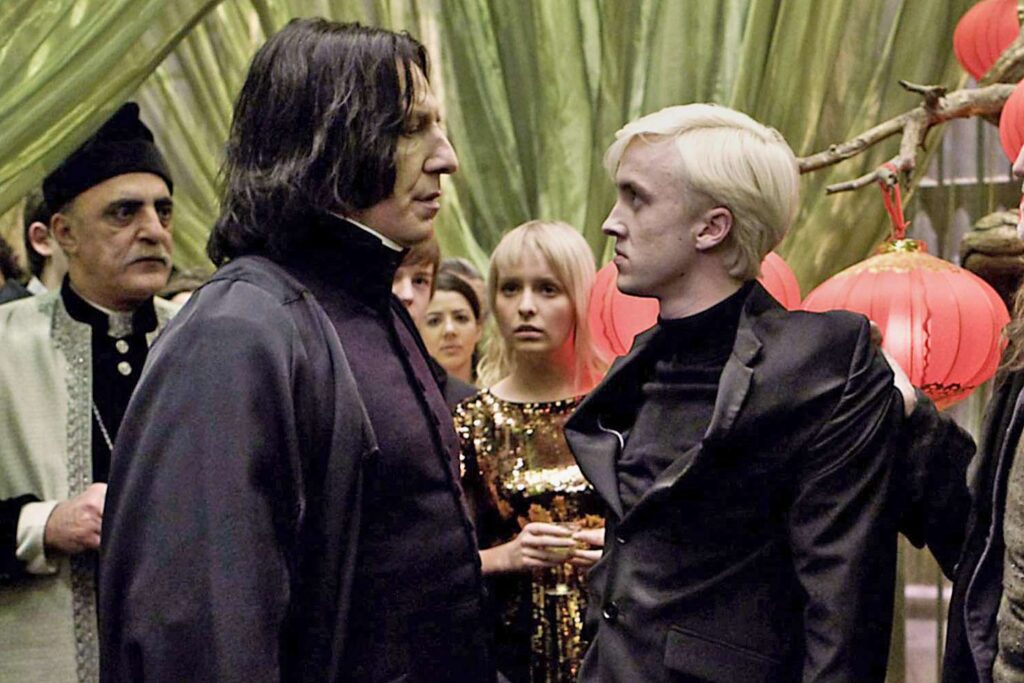 Alan Rickman and Tom Felton