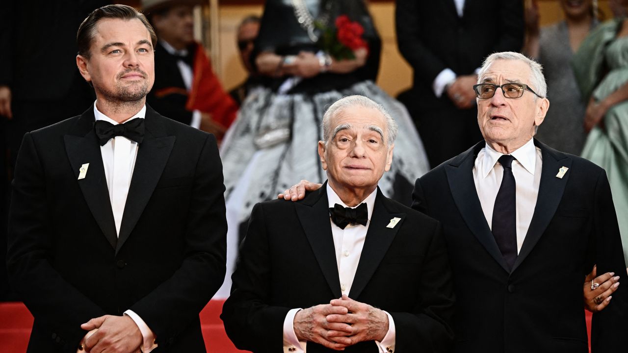 Leonardo Dicaprio, Martin Scorsese and Robert De Niro at the Cannes Film Festival premiere for 'Killers of The Flower Moon'