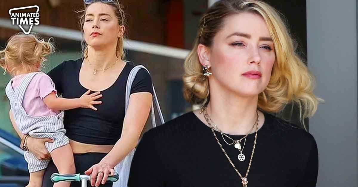 Amber Heard Fails to Avoid Media As She Was Caught With Her Daughter Oonagh Paige While Living a Secretive Life in Spain