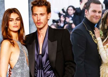 Kaia Gerber and Austin Butler and Tom BRady with Gisele Bundchen