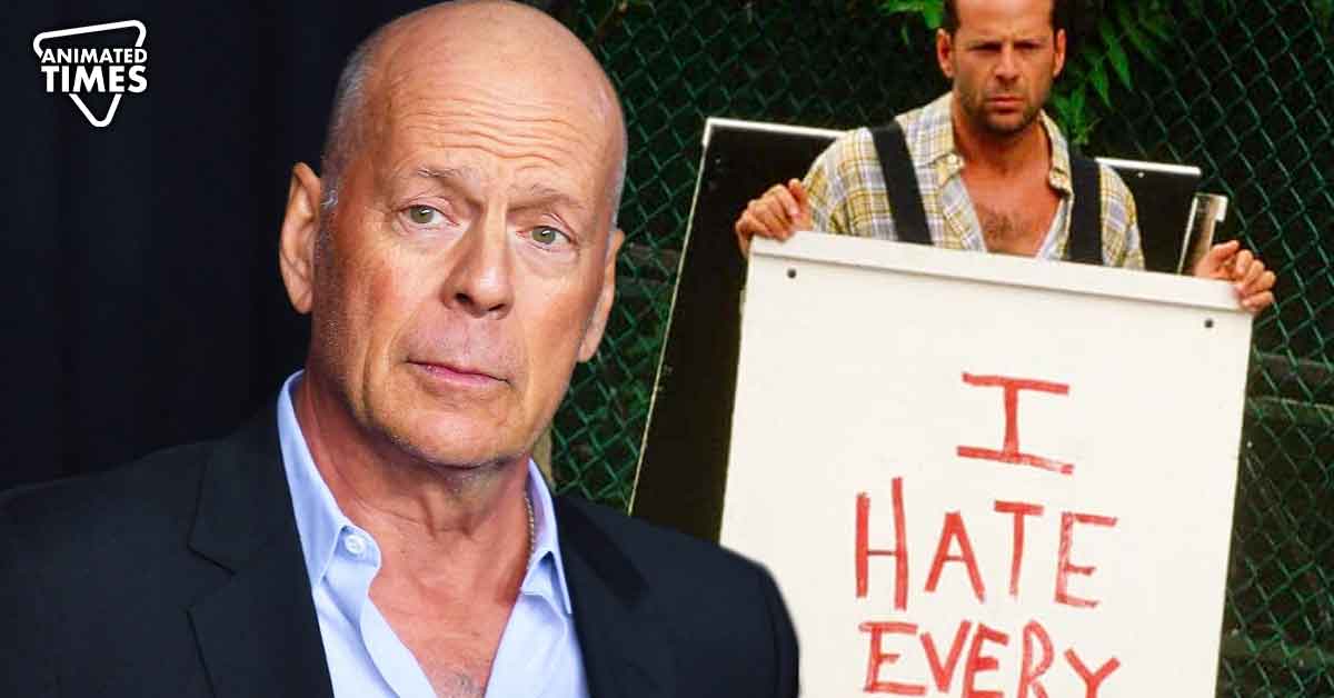 Infamous “I hate N****rs” Sandwich Board Bruce Willis Wore in $366M Movie Was Actually CGI, Was Blank During Filming