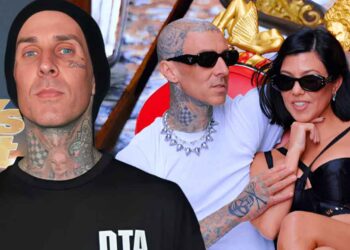 Travis Barker Shares Steamy Hot Tub Pic of Him Kissing Wife Kourtney Kardashian in a Bikini Because He Misses Her Terribly During World Tour