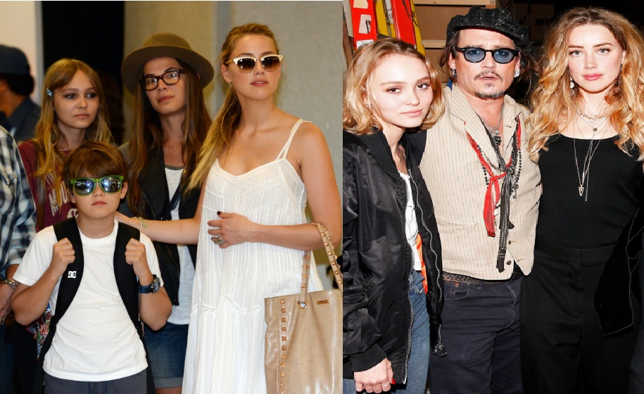 Lily-Rose Depp, Amber Heard and Johnny Depp