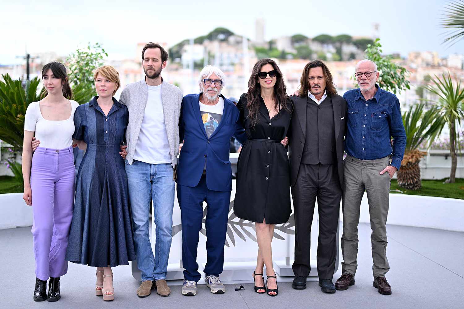 Johnny Depp along with the cast of 'Jeanne du Barry' at the Cannes Film Festival 2023 