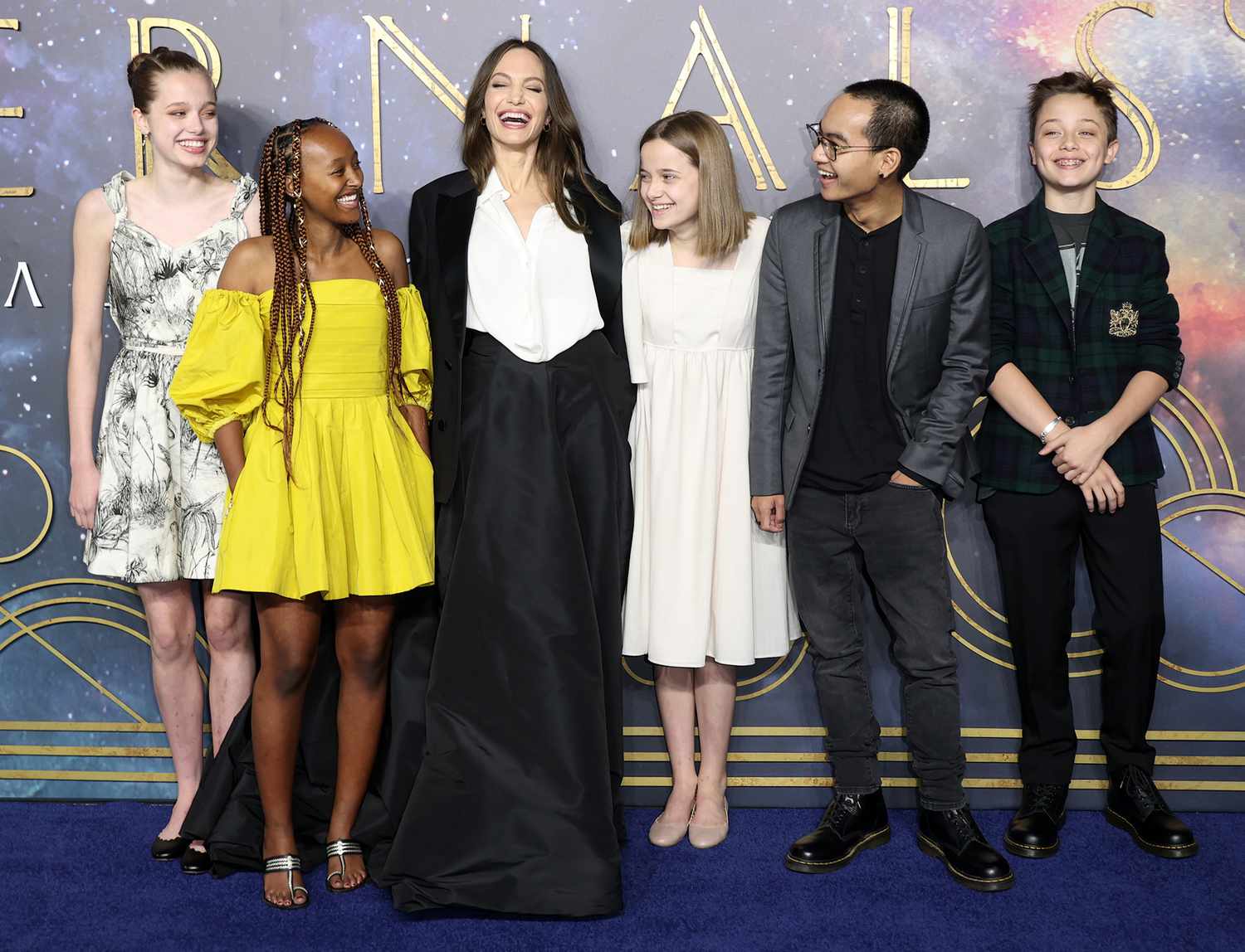 Angelina Jolie with her kids at the premiere of 'Eternals' 