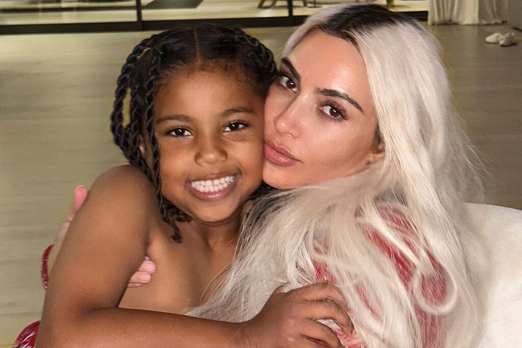 Kim Kardashian with son Saint West
