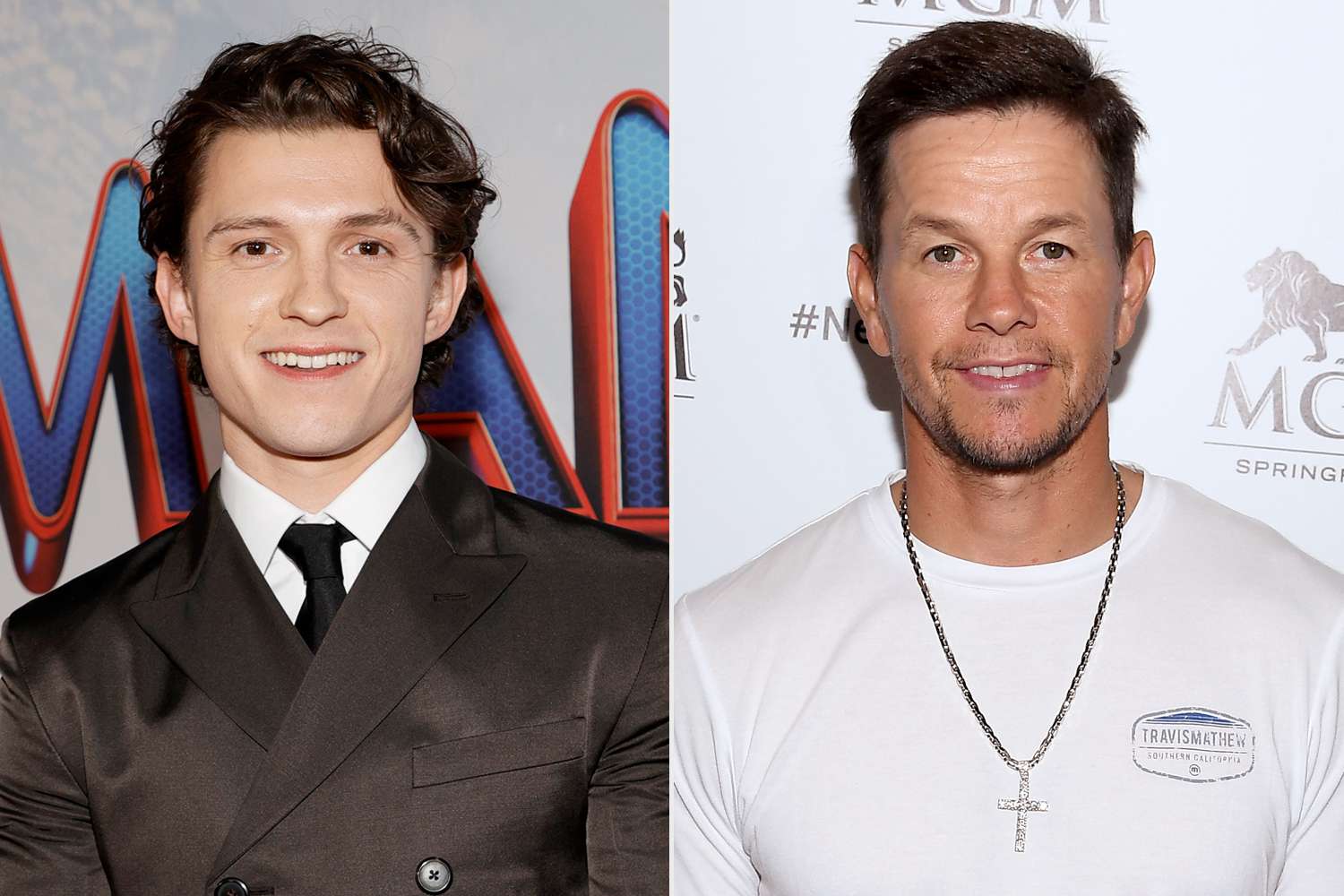 Tom Holland And Mark Wahlberg 