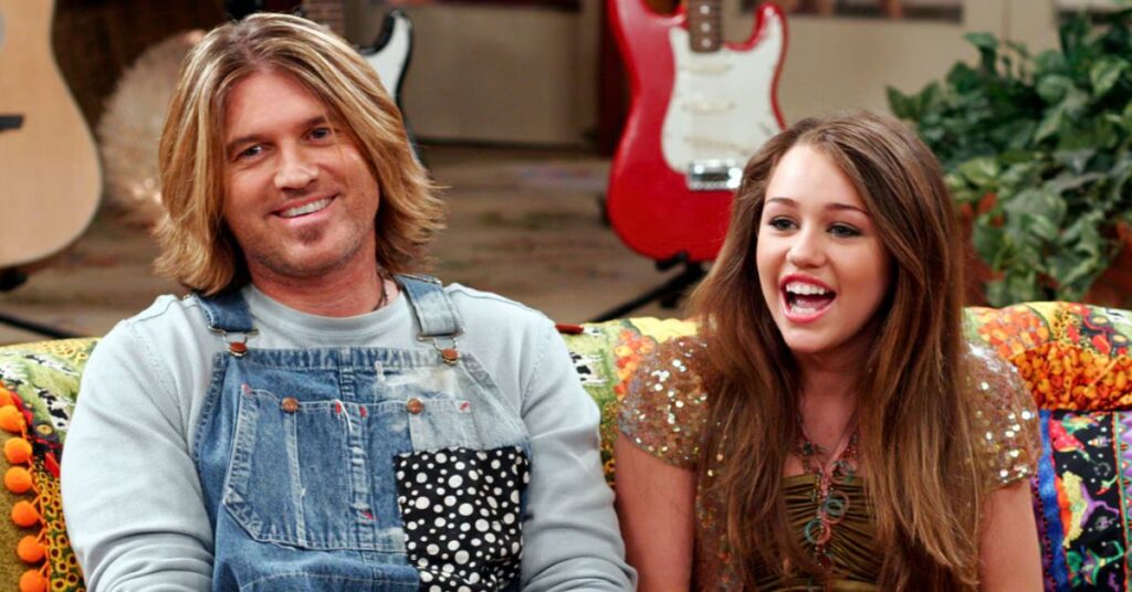 Billy Ray Cyrus and Miley Cyrus in Hannah Montana