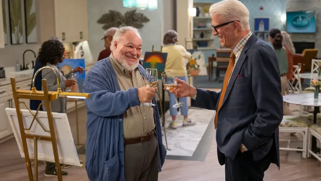 Stephen McKinley Henderson and Ted Danson in A Man on the Inside | Credits: Netflix