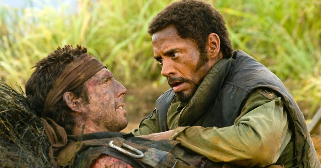 Ben Stiller and Robert Downey Jr. in Tropic Thunder