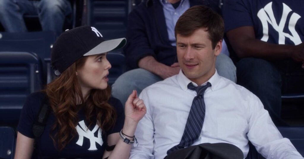 Zoey Deutch and Glen Powell in Set It Up