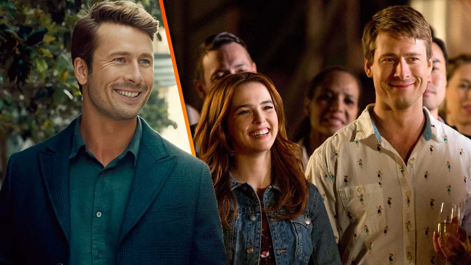 Zoey Deutch and Glen Powell in Set It Up