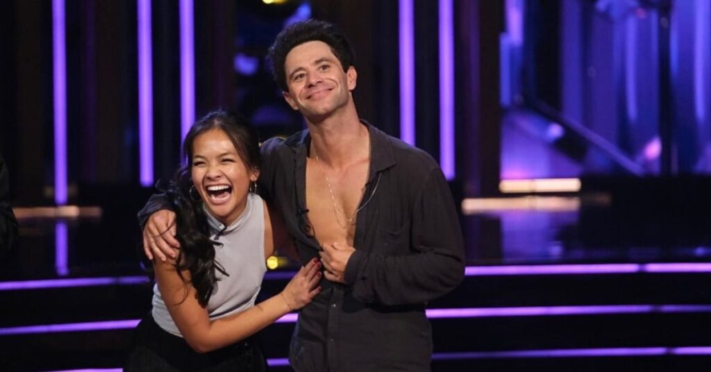 Jenn Tran and Sasha Farber in Dancing With the Stars