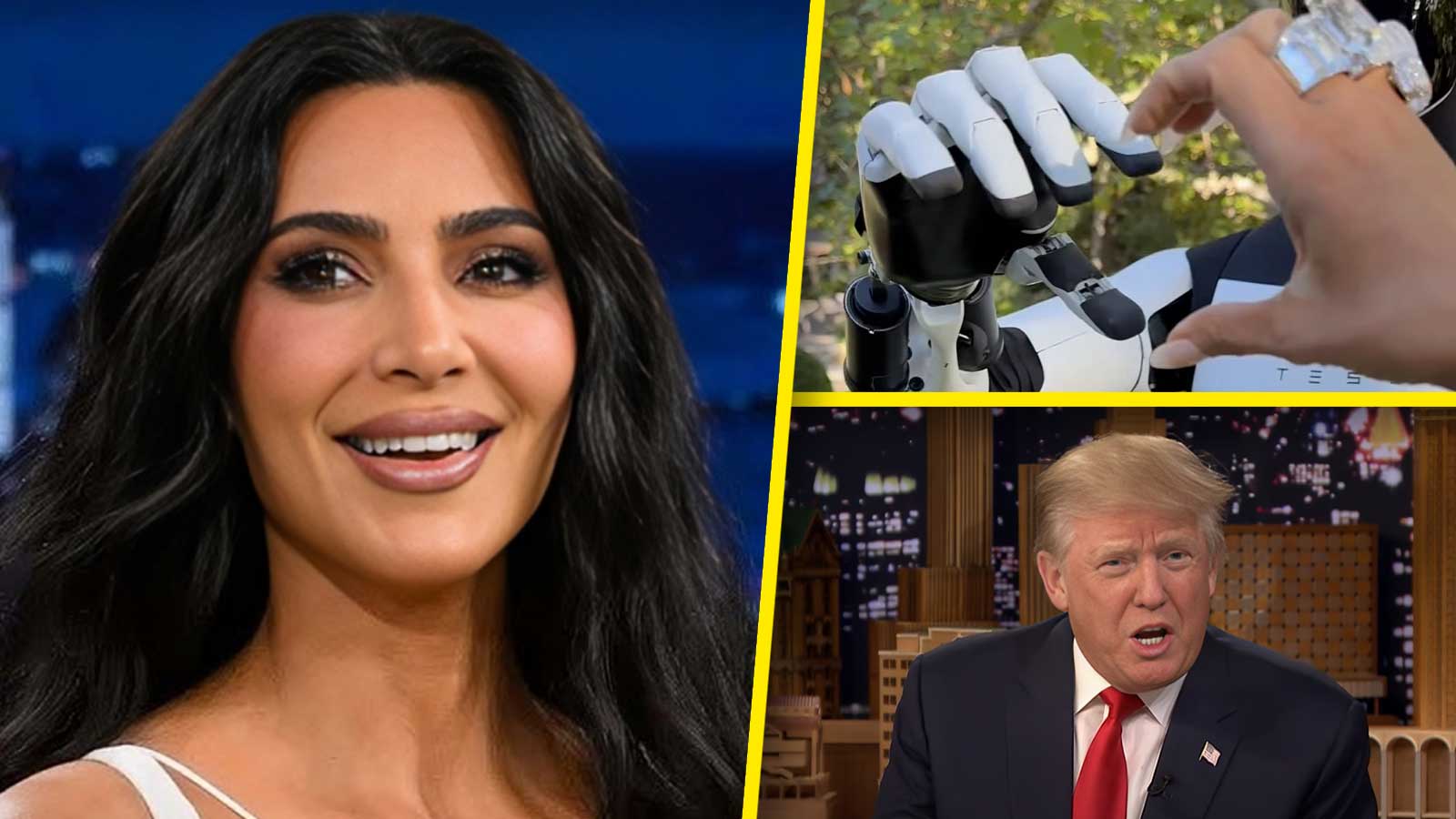 kim kardashian-tesla robot-donald trump