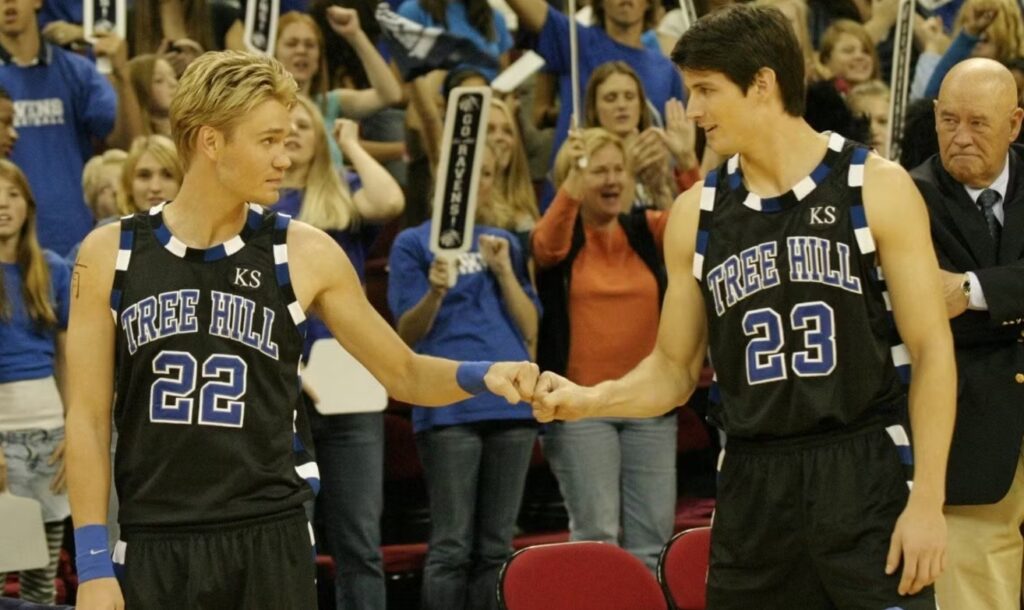 Chad Michael Murray and James Lafferty in One Tree Hill