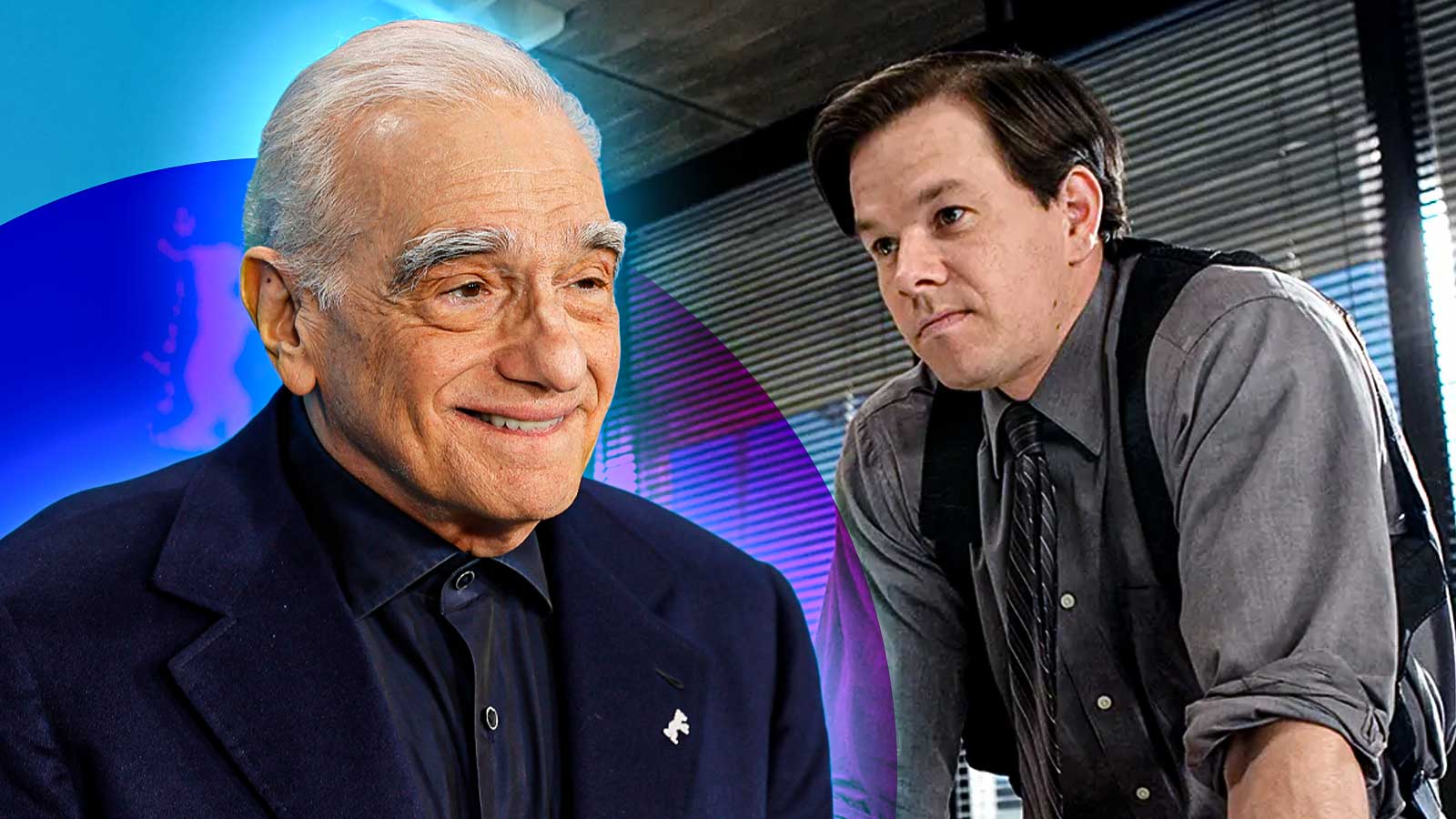 martin scorsese, mark wahlberg in the departed