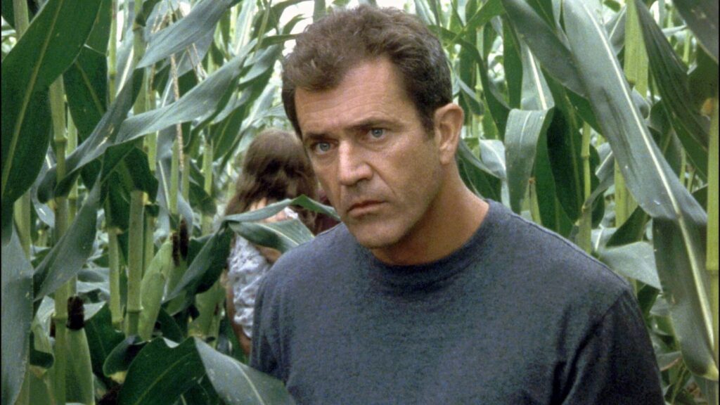 Mel Gibson in a still from Signs