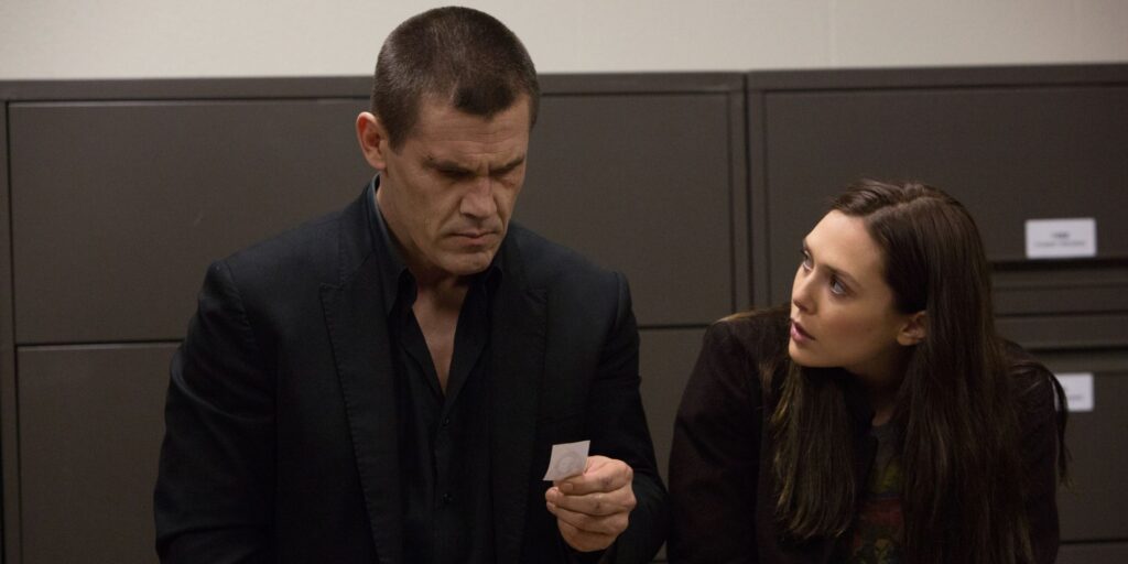 Josh Brolin and Elizabeth Olsen in Oldboy 