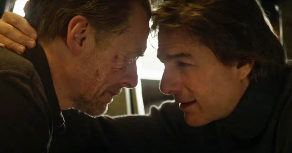 Simon Pegg and Tom Cruise in Mission: Impossible - The Final Reckoning