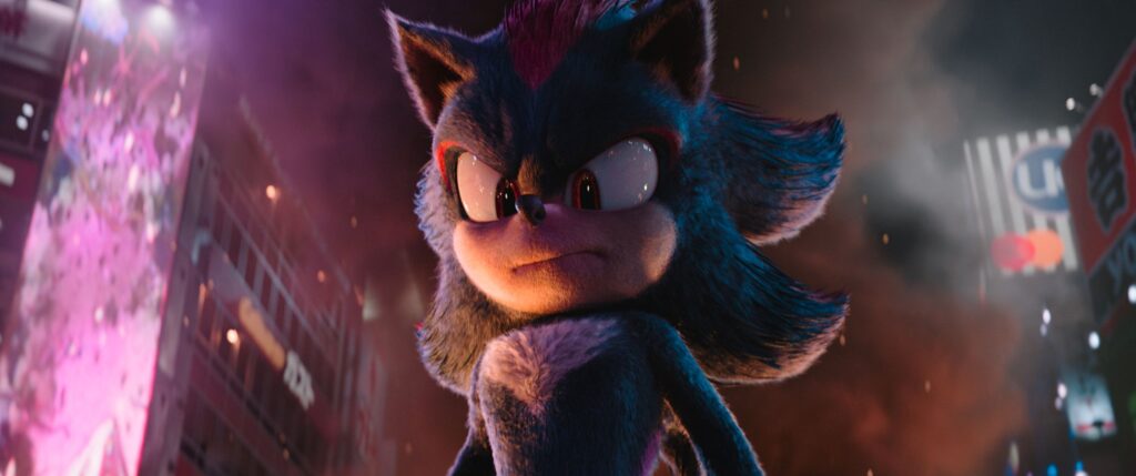 Shadow in a still from Sonic the Hedgehog