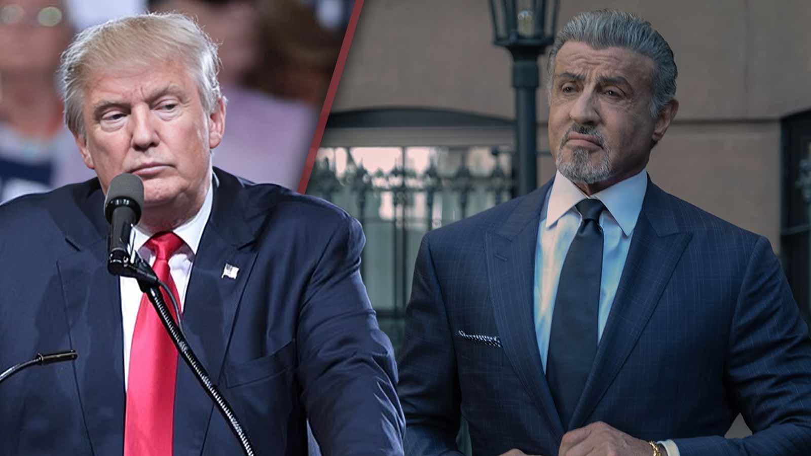 Sylvester Stallone in Tulsa King, Donald Trump