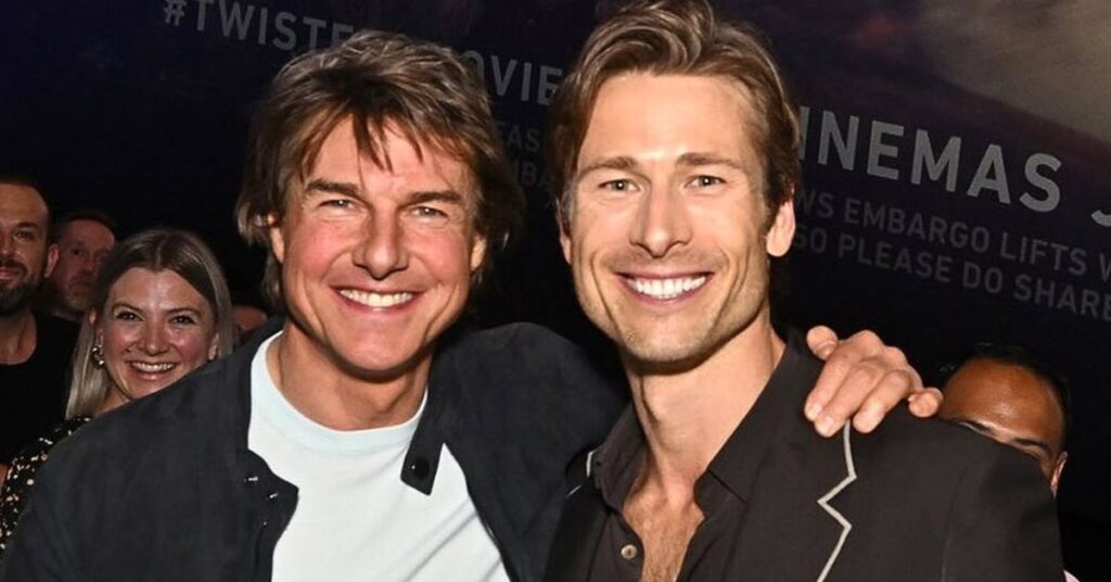 Tom Cruise and Glen Powell