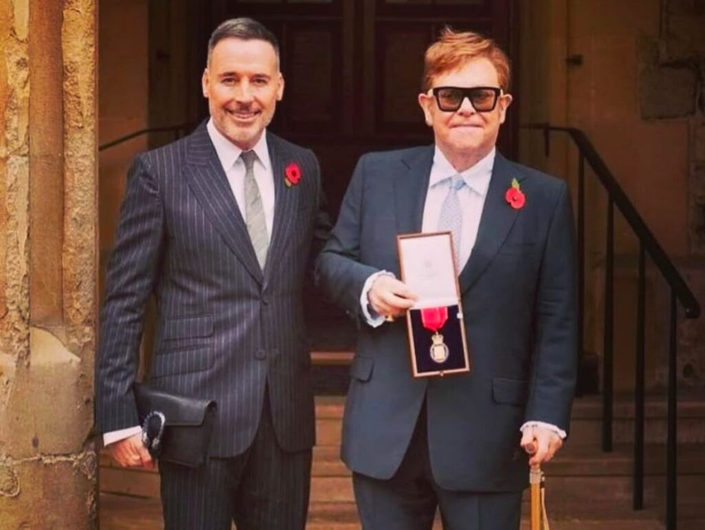 David Furnish and Elton John