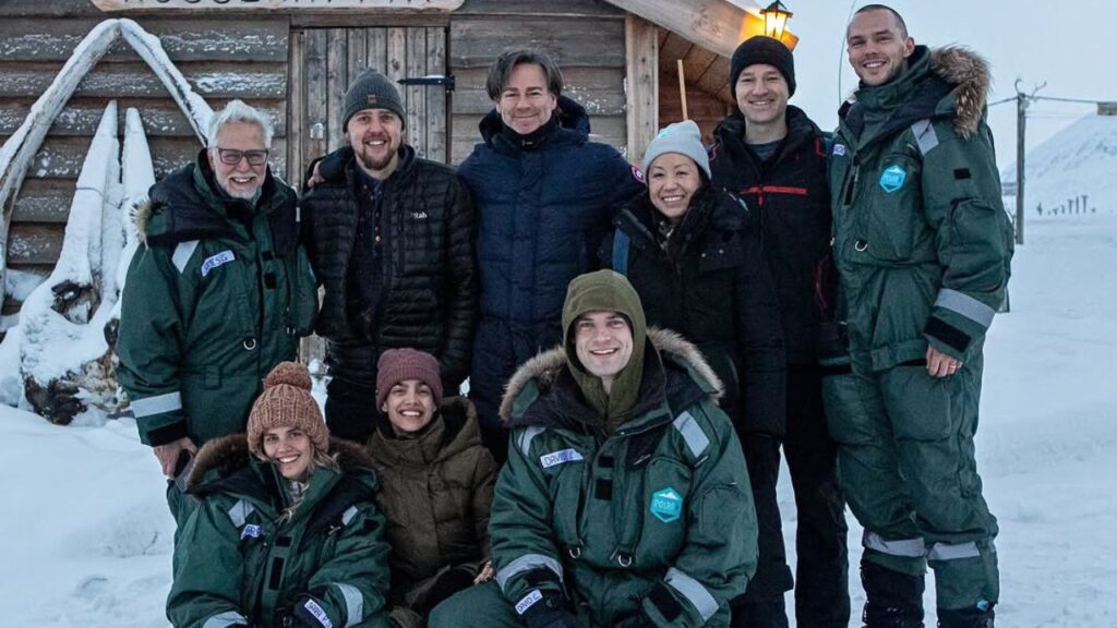 James Gunn with the team of Superman