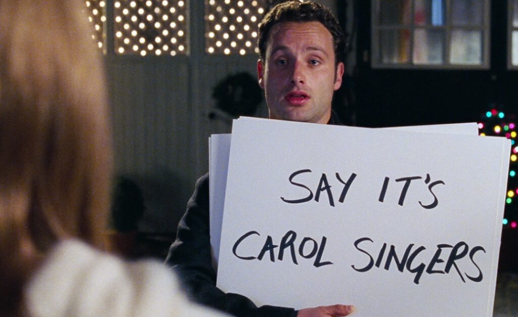 A still from Love Actually