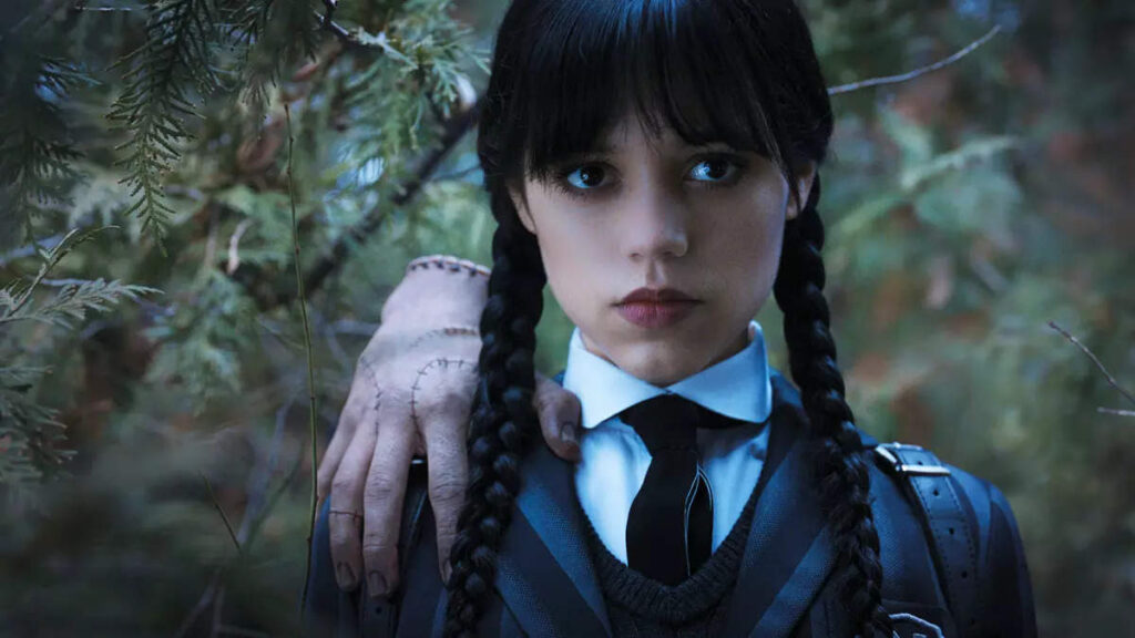 Jenna Ortega in a still from Wednesday 