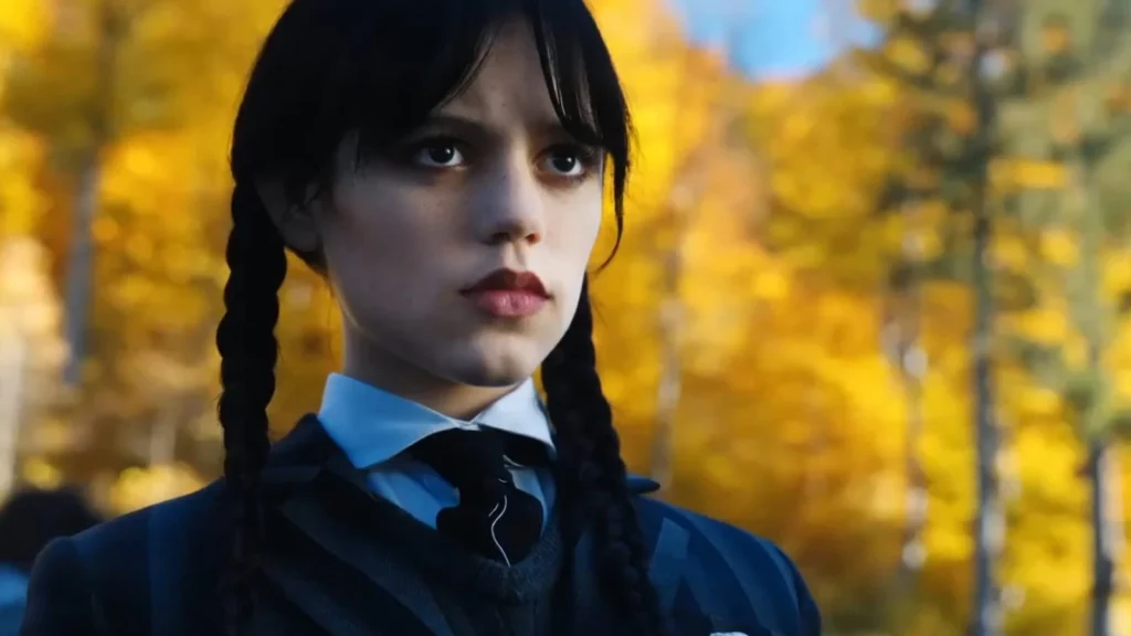 Jenna Ortega in a still from Wednesday 